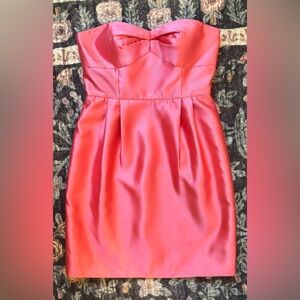 Eliza J Barbiecore Strapless Dress